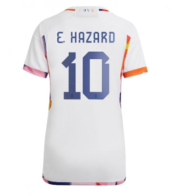 Belgien Eden Hazard #10 Bortatröja Dam VM 2022 Kortärmad